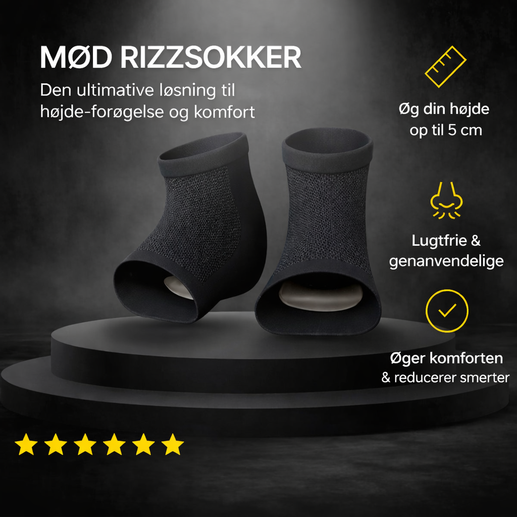 RIZZSOKKER® V2 -  5CM HØJDE MAXIMERING